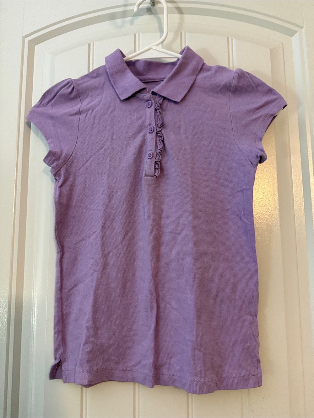 The Children's Place Lilac Polo Top with Ruffle Placket
